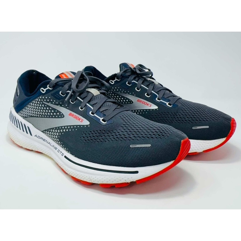 Brooks Adrenaline GTS 22 Running Shoes Men's 11D Navy Gray Orange 1103661D435 - Picture 3 of 10